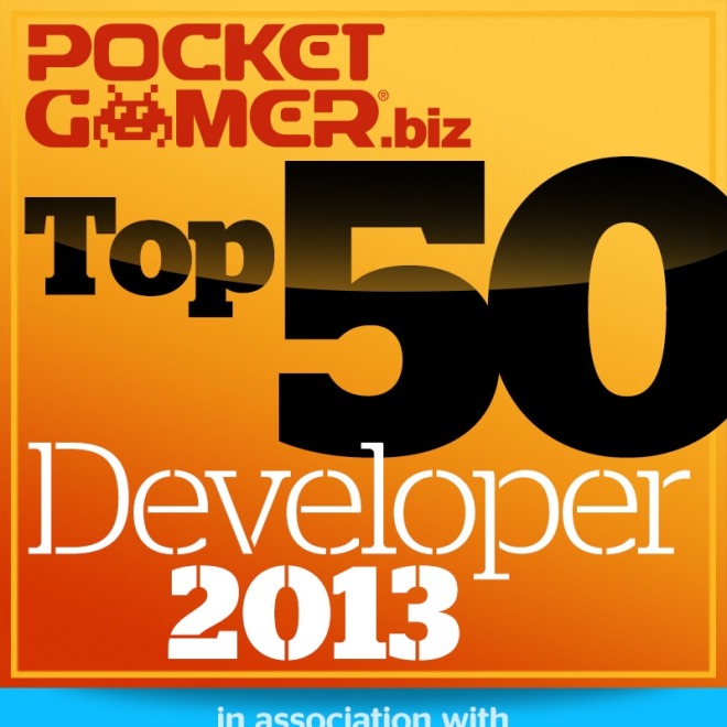 PocketGamer.biz 2013 年度 50 大移动开发商揭晓